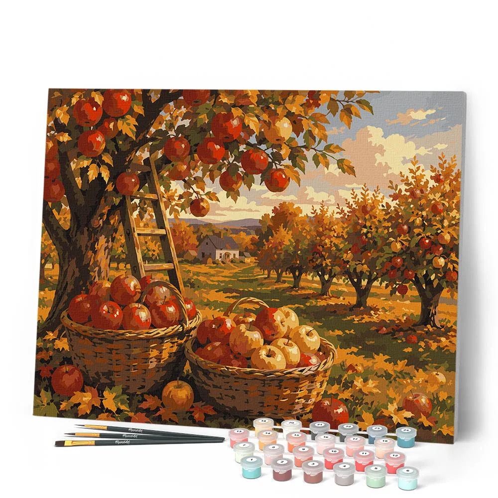 Figured'Art Oogst in de Appelboomgaard schilderen op nummer 40x50cm