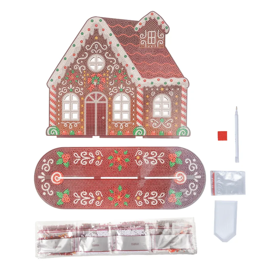 Craft Buddy Crystal Art Christmas House houten decoratie 33cm