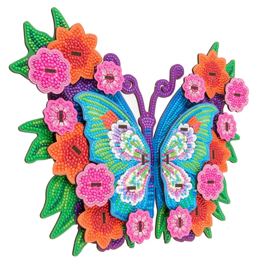 Craft Buddy Crystal Art Vlinder 3D hanger knutselset 25x32cm