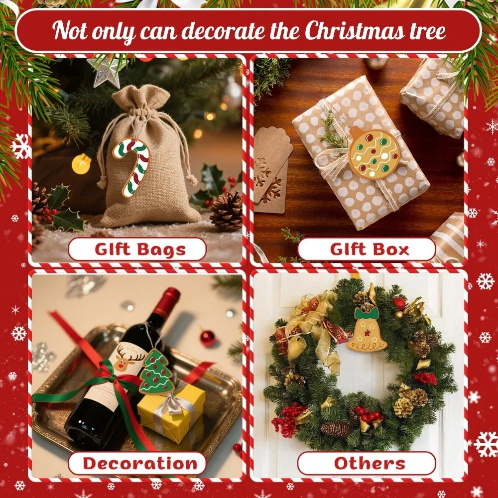 Figured'Art Handschoen Cadeaudoos kerstornamenten schilderen 8 stuks