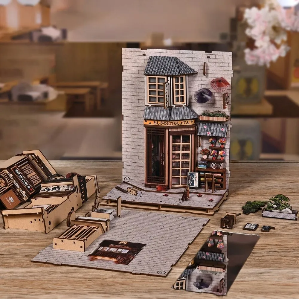 Figured'Art De Japanse Steeg book nook 23x18cm hout met licht
