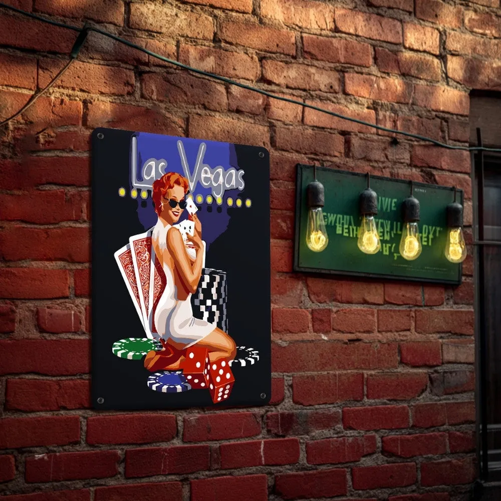 Figured'Art Las Vegas schilderen op nummer metalen poster 30x20 cm