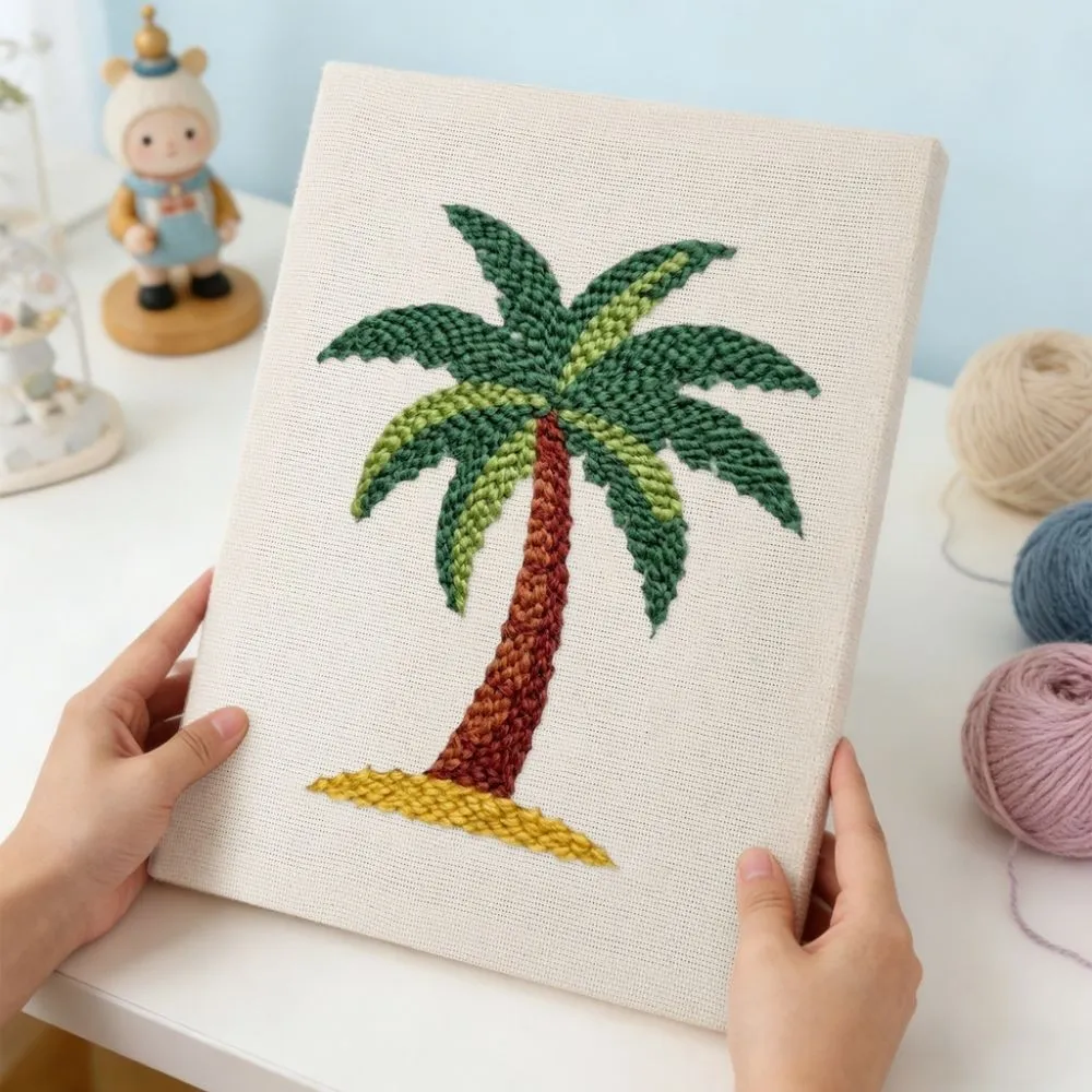 Figured'Art Eiland Ontsnapping punch needle pakket 20x30cm zacht garen