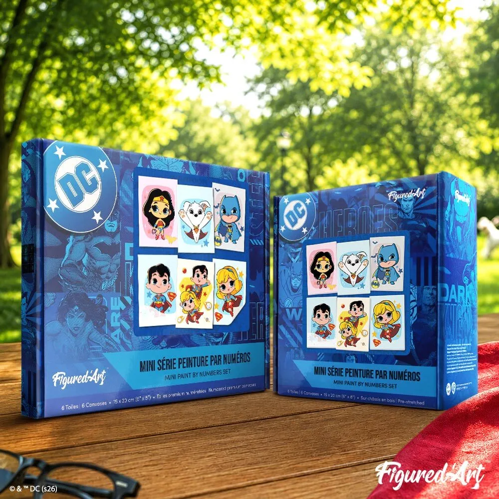 Figured'Art Mini Kleine Superhelden DC schilderen op nummer 6 stuks