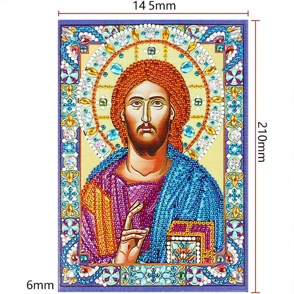 Figured'Art Icoon Jezus diamond painting boek A5 50 pagina's