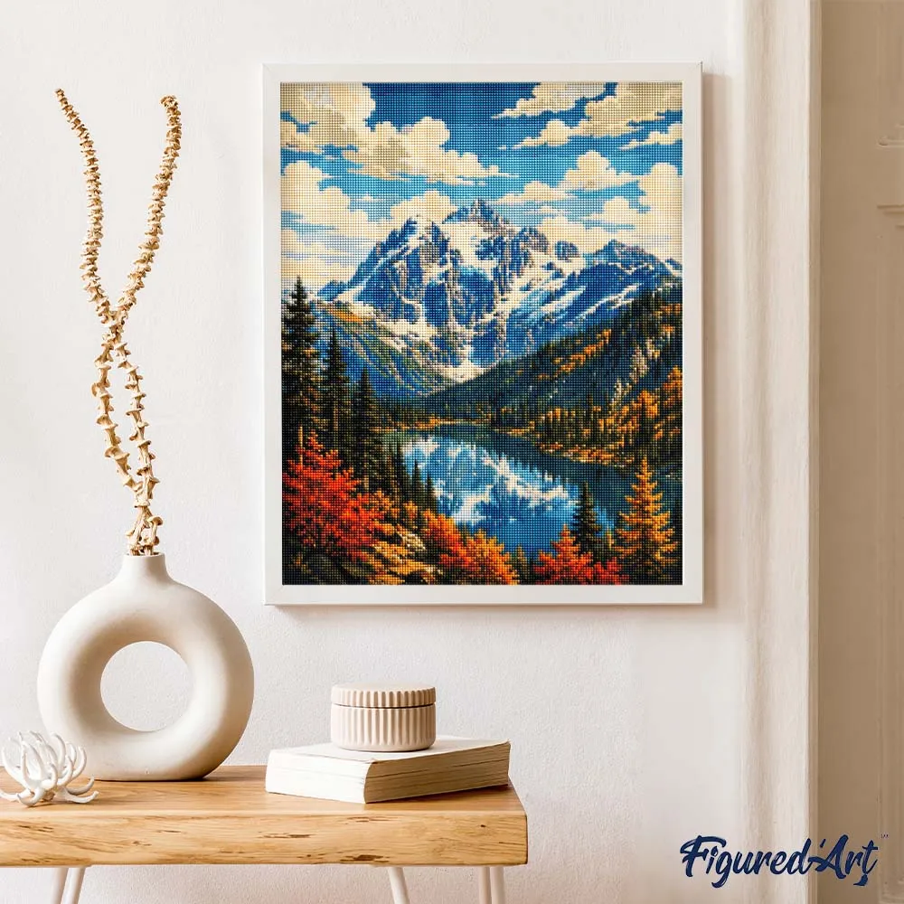 Figured'Art North Cascades diamond painting Washington 40x50cm rond