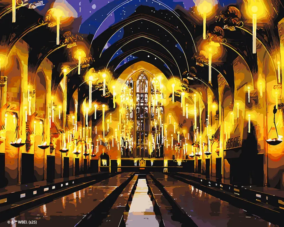 Figured'Art Harry Potter Grote Zaal schilderen op nummer 40x50cm