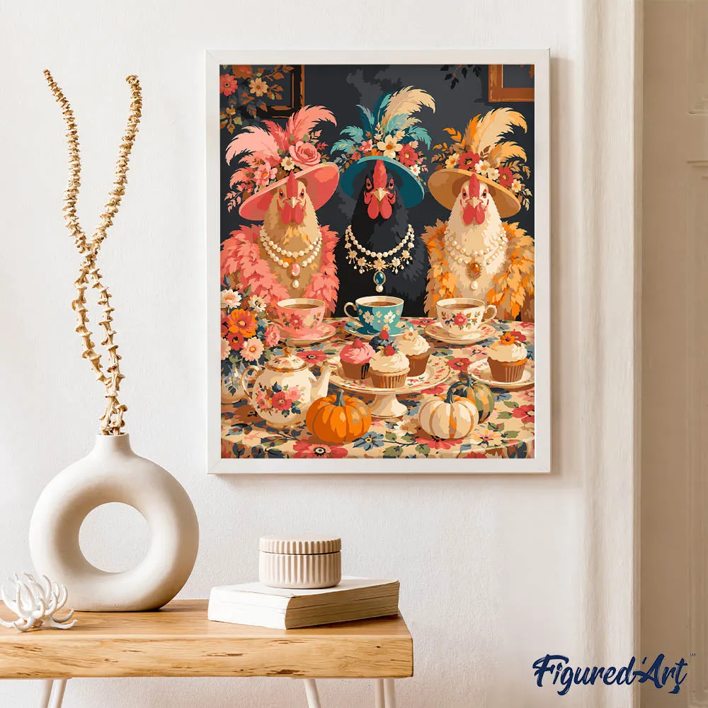 Figured'Art Thee met de Dames Schilderen op Nummer 40x50cm