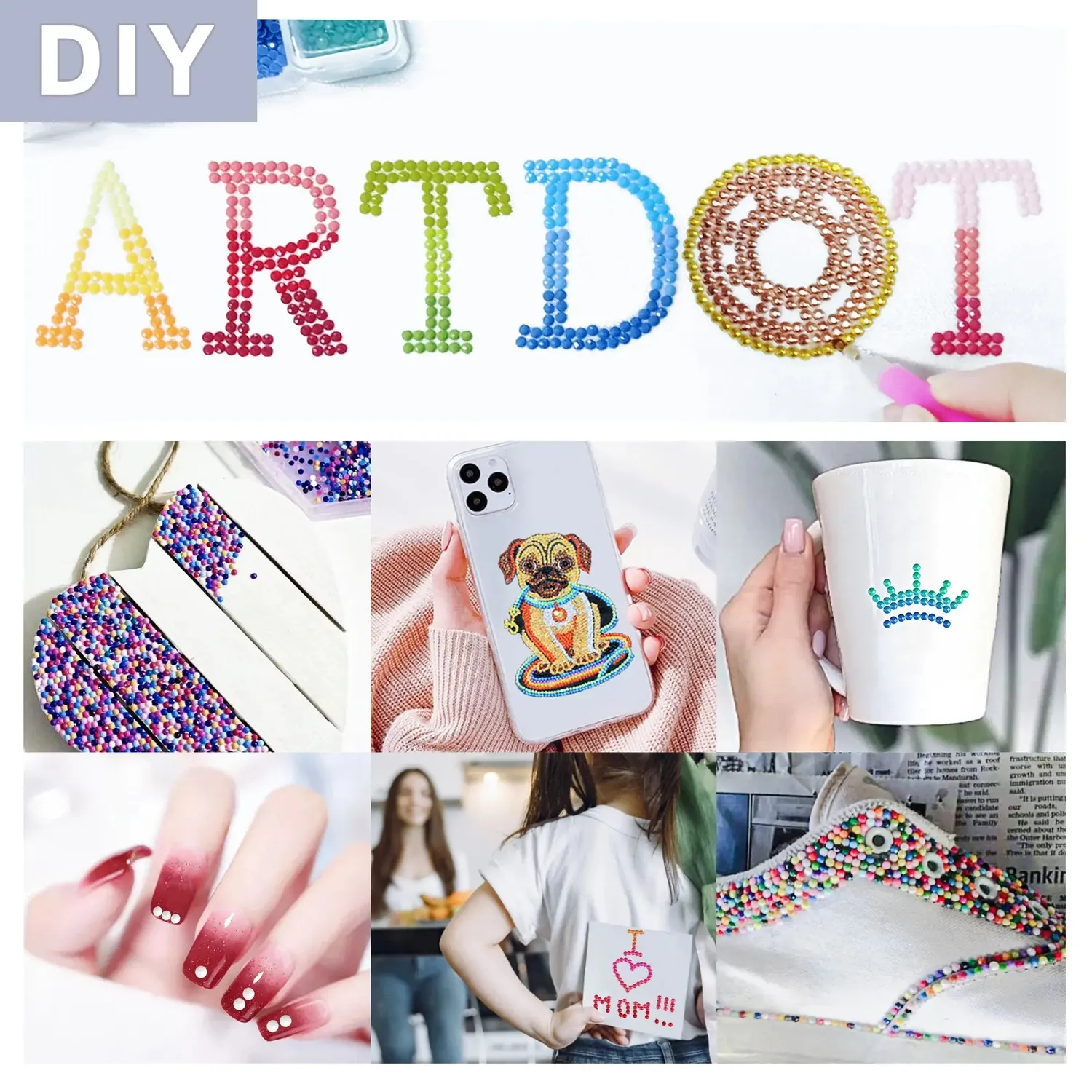 ARTDOT Diamond Painting Steentjes Rond 445 Kleuren 89000 Stuks