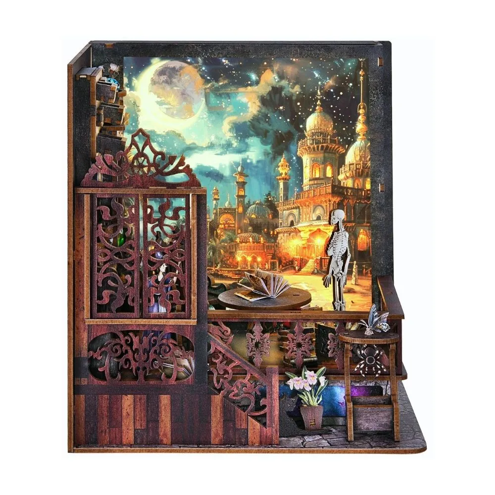 Figured'Art Huis van de Betoveringen book nook 17,5x20cm met led