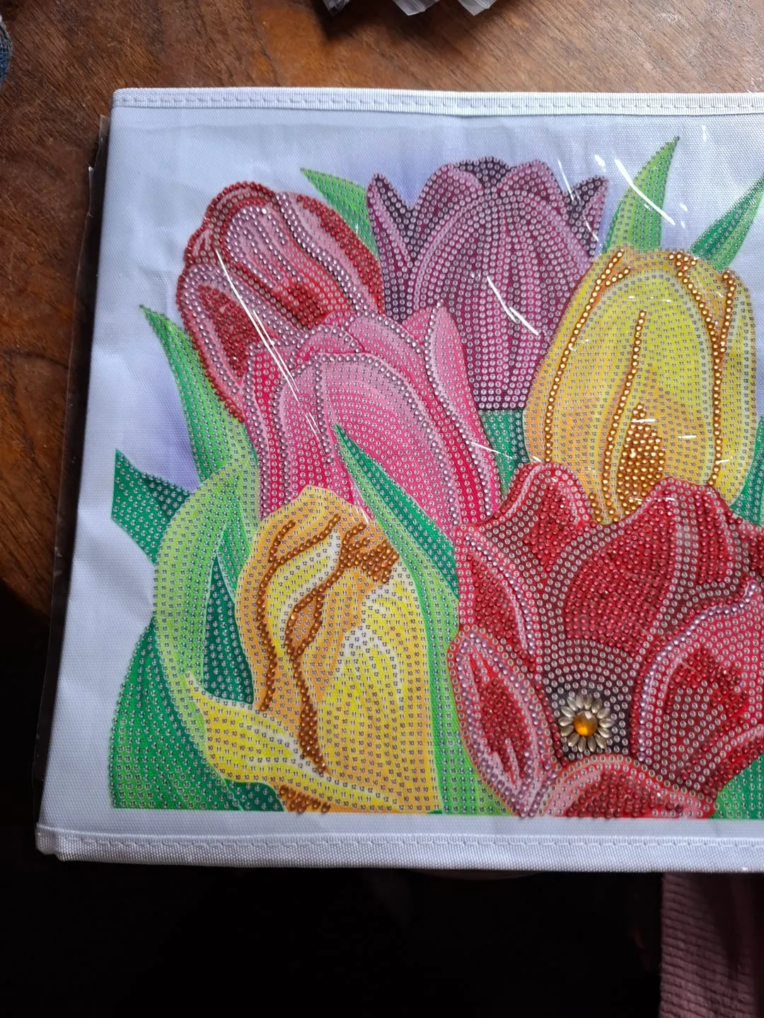 Craft Buddy Crystal Art Terrific Tulips opbergdoos diamond painting 30x30cm