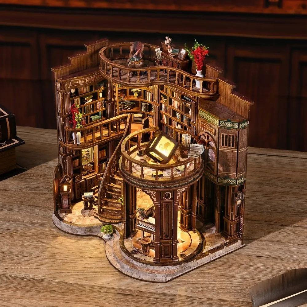 Figured'Art Dromerige Boekhal miniatuurhuisje 23x17x23 LED