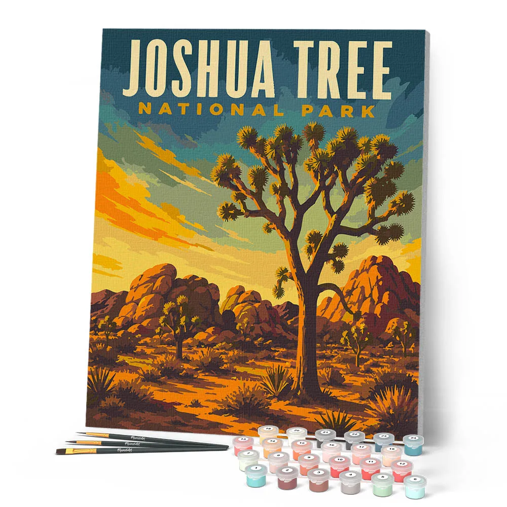 Figured'Art Joshua Tree National Park schilderen op nummer 40x50 cm
