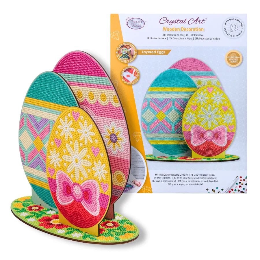 Craft Buddy Crystal Art Layered Eggs 3D decoratie Pasen