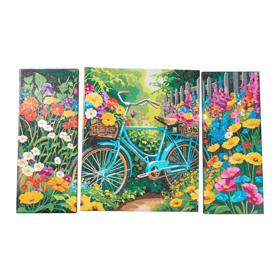Craft Buddy Crystal Art Summer Stroll canvas drieluik set van 3