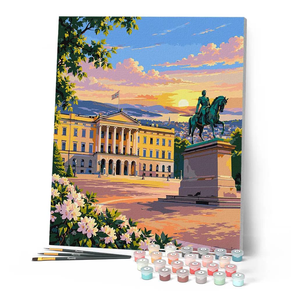 Figured'Art Noors Koninklijk Paleis Schilderen op Nummer 40x50cm