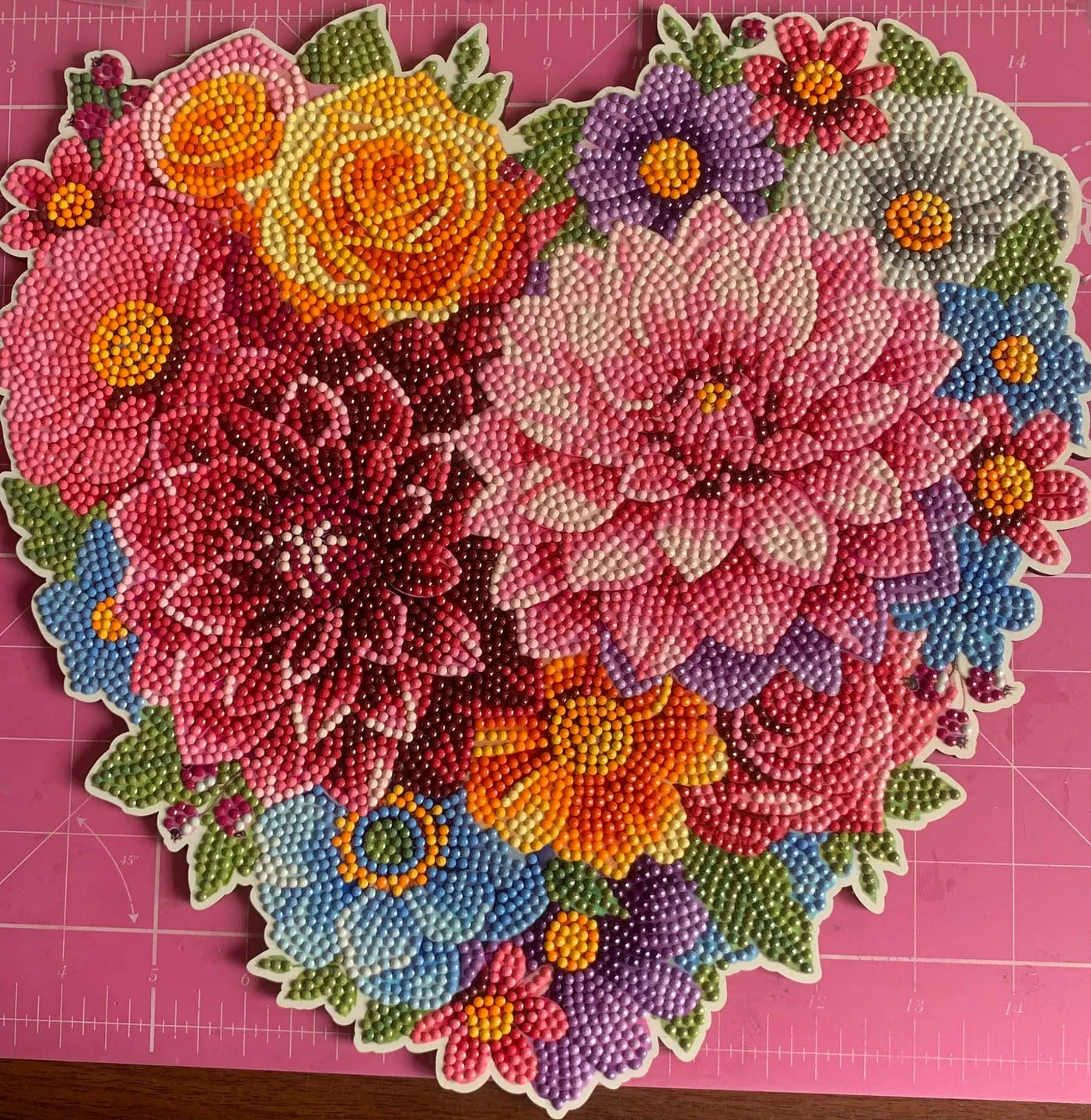 Craft Buddy Crystal Art Floral Heart raamhanger diamond painting 30 cm