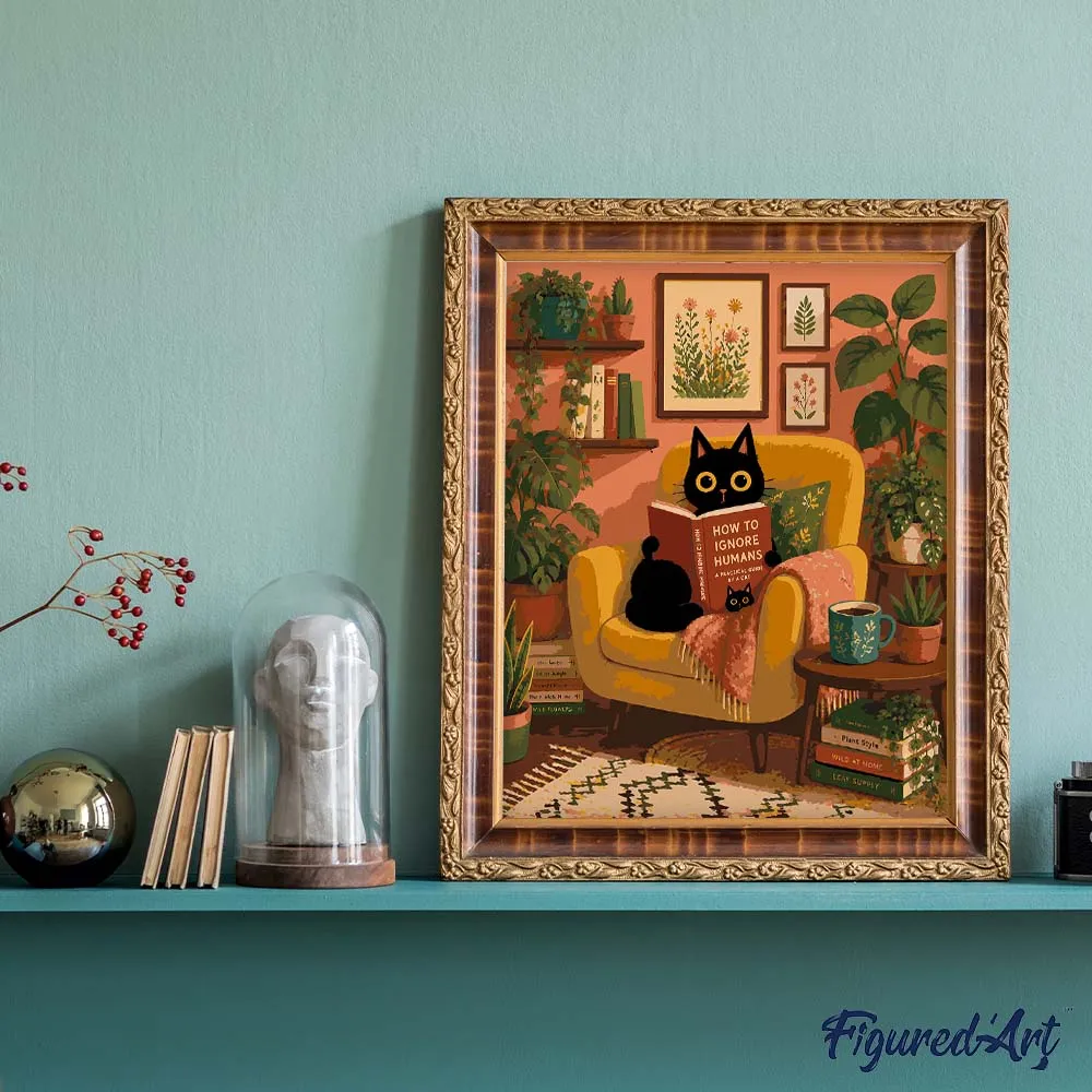 Figured'Art Kattenfilosofie schilderen op nummer acrylverf