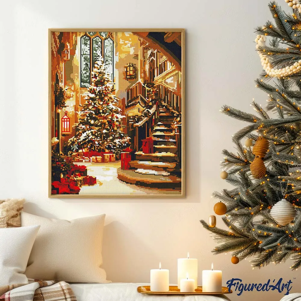 Figured'Art Grote Kerstzaal diamond painting full drill winters