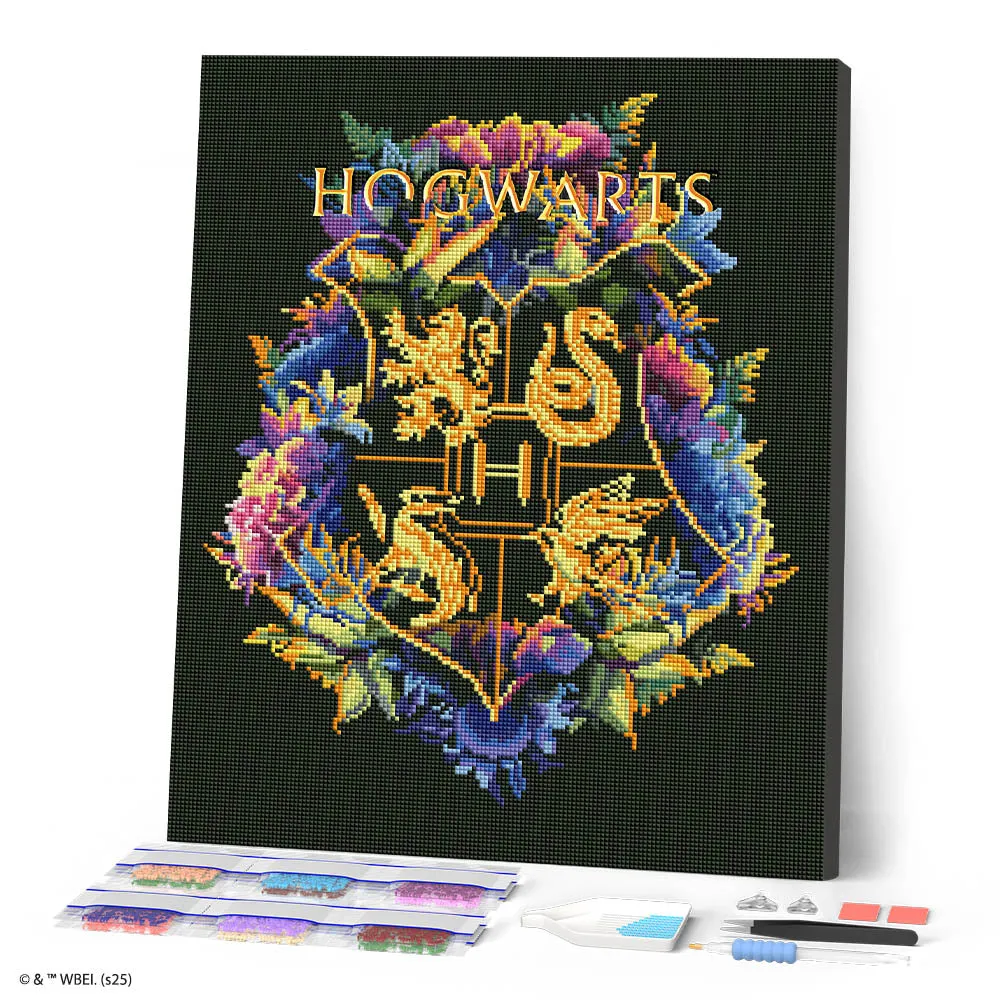 Figured'Art Bloemenwapen Hogwarts diamond painting 40x50cm