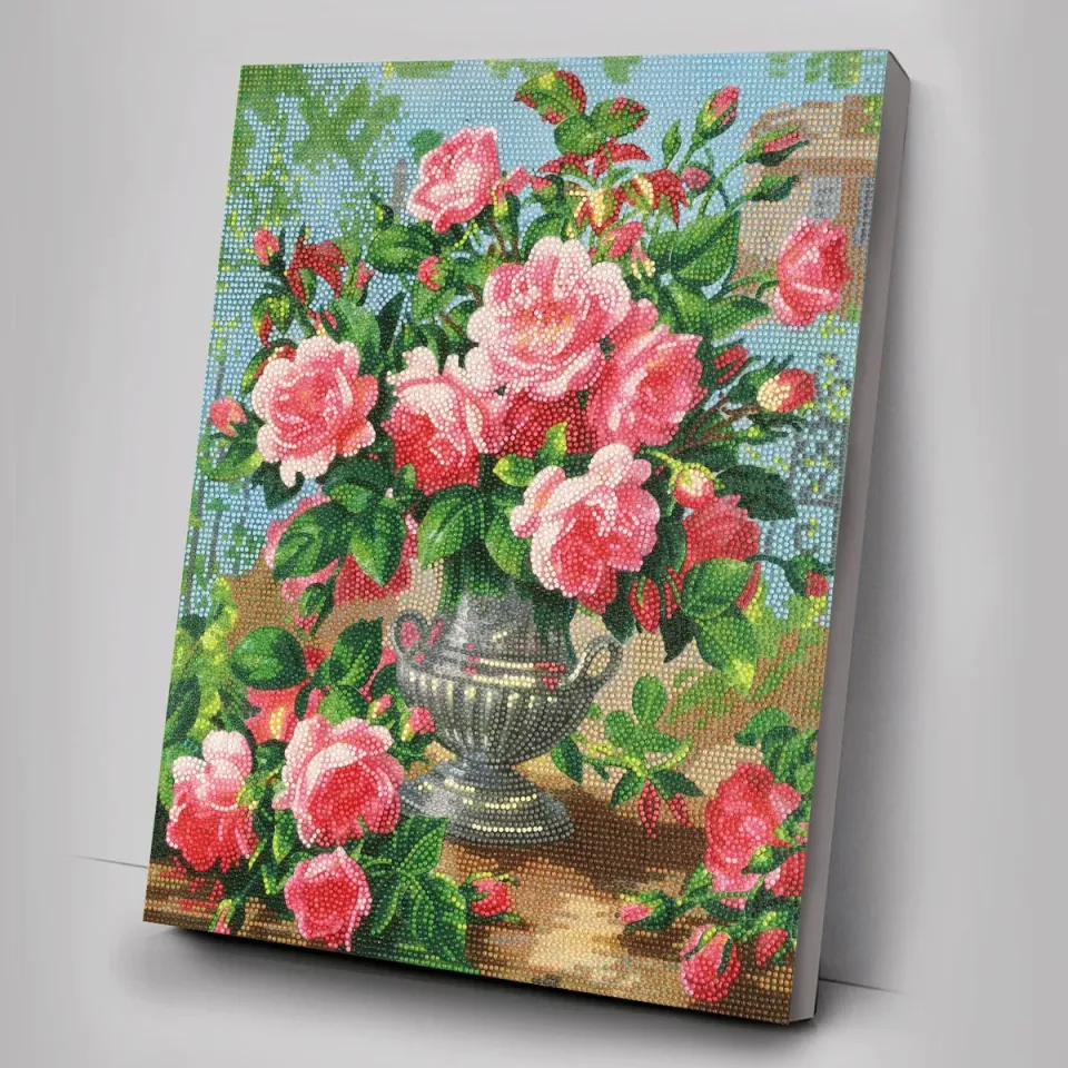 Craft Buddy Crystal Art Graceful Roses canvas 40x50cm rozen