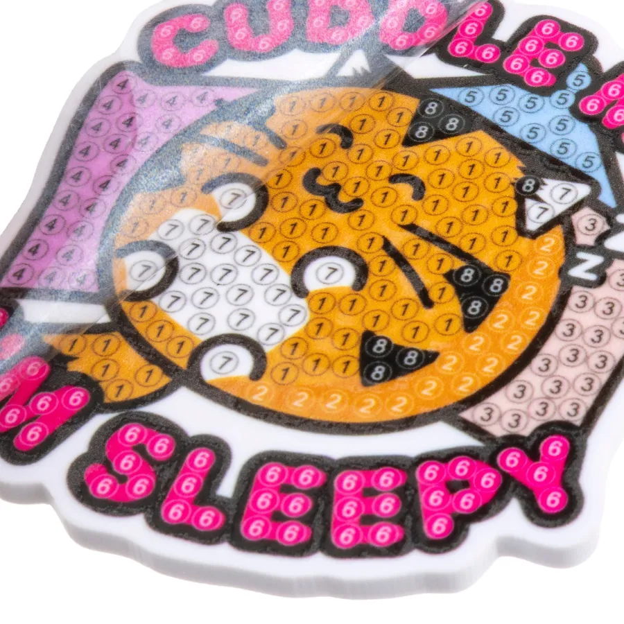 Craft Buddy Crystal Art Fuzzballs hanger Cuddle Me Sleepy 9 cm
