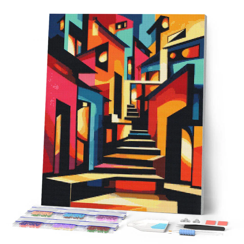 Figured'Art Gedurfd Abstract Steeg diamond painting 40x50 cm abstract