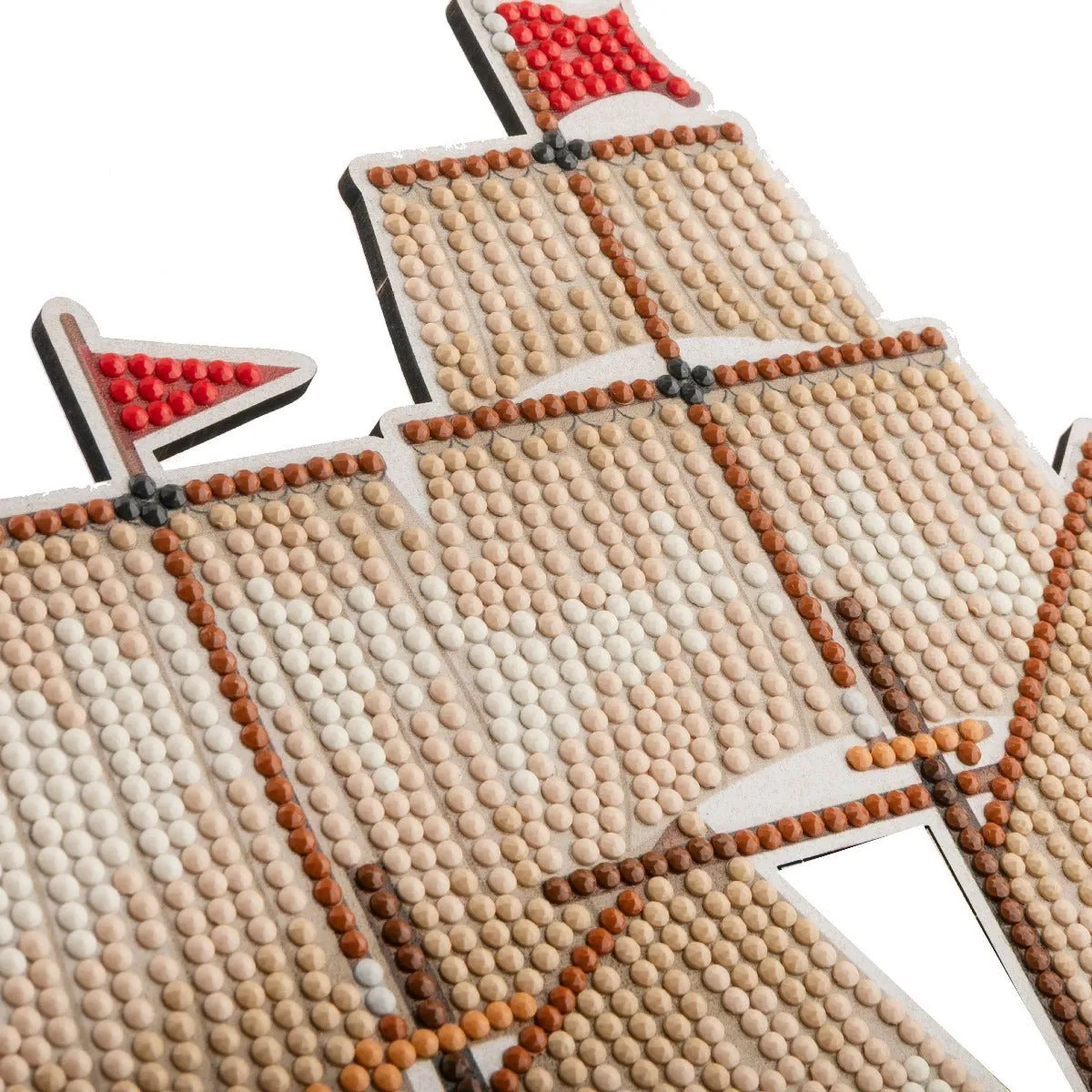Craft Buddy Crystal Art Ship at Sea houten decoratie 31 cm tweezijdig