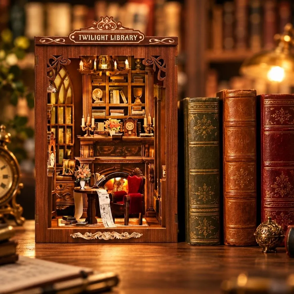Figured'Art Schemerbibliotheek book nook met licht 194 stukjes