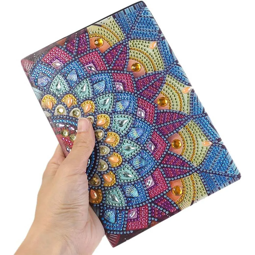 Figured'Art Bloem Mandala diamond painting boekje A5 50 pagina's rond