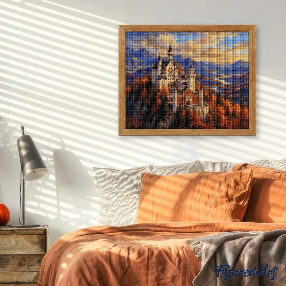 Figured'Art Esdoornbladeren na de Regen diamond painting 40x50