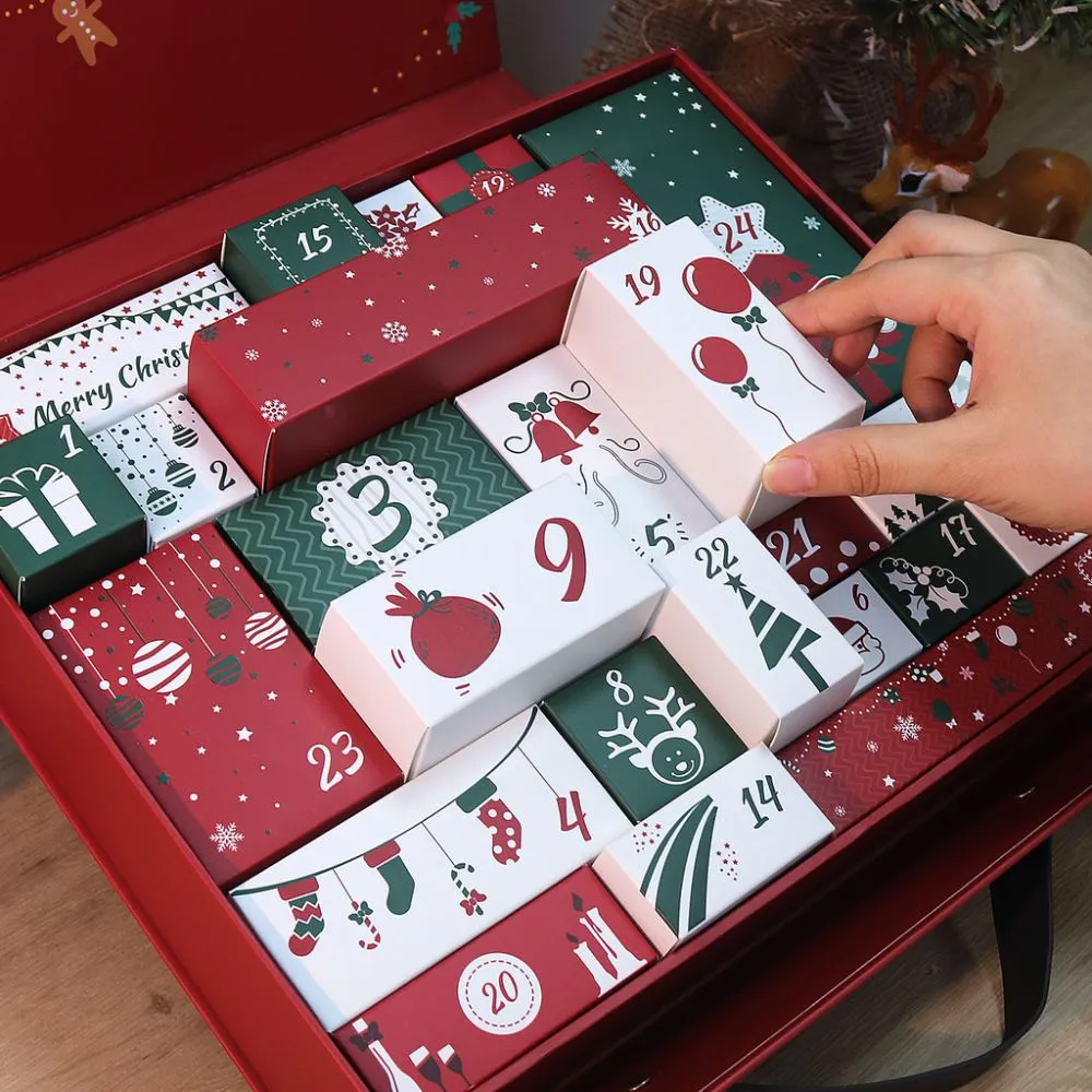 Figured'Art Adventskalender 2025 diamond painting rood 24 deurtjes