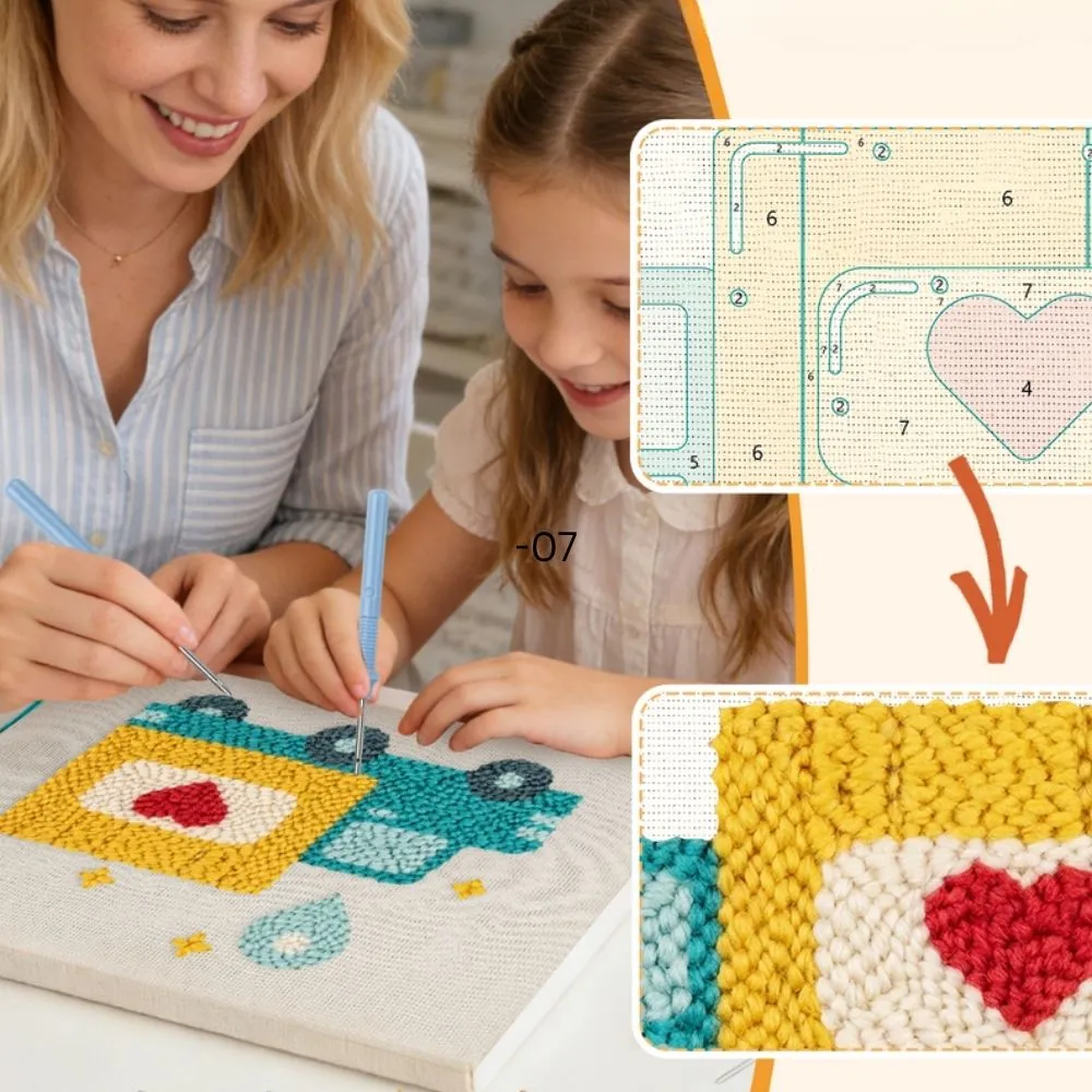 Figured'Art Liefdesbezorging Punch Needle Pakket 20x30cm Katoen