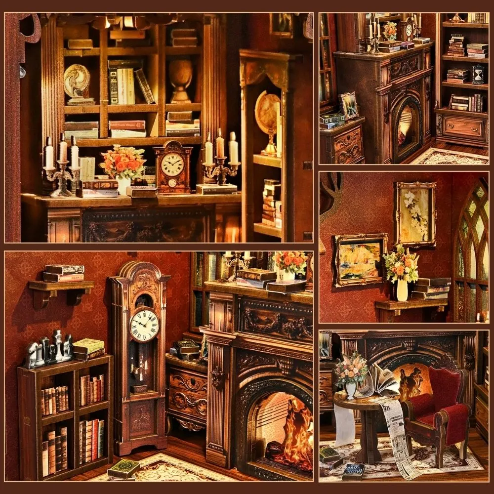 Figured'Art Schemerbibliotheek book nook met licht 194 stukjes