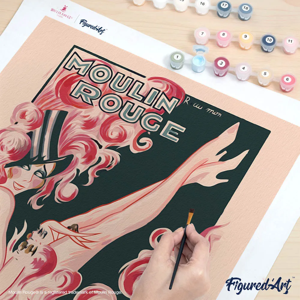 Figured'Art Moulin Rouge-affiche Mistinguett schilderen op nummer 40x50cm