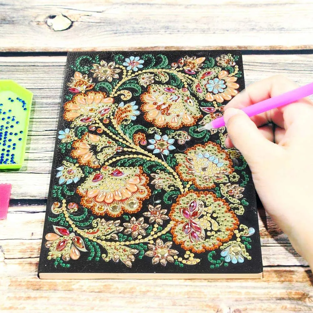Figured'Art Bloemen diamond painting boekje A5 50 pagina's