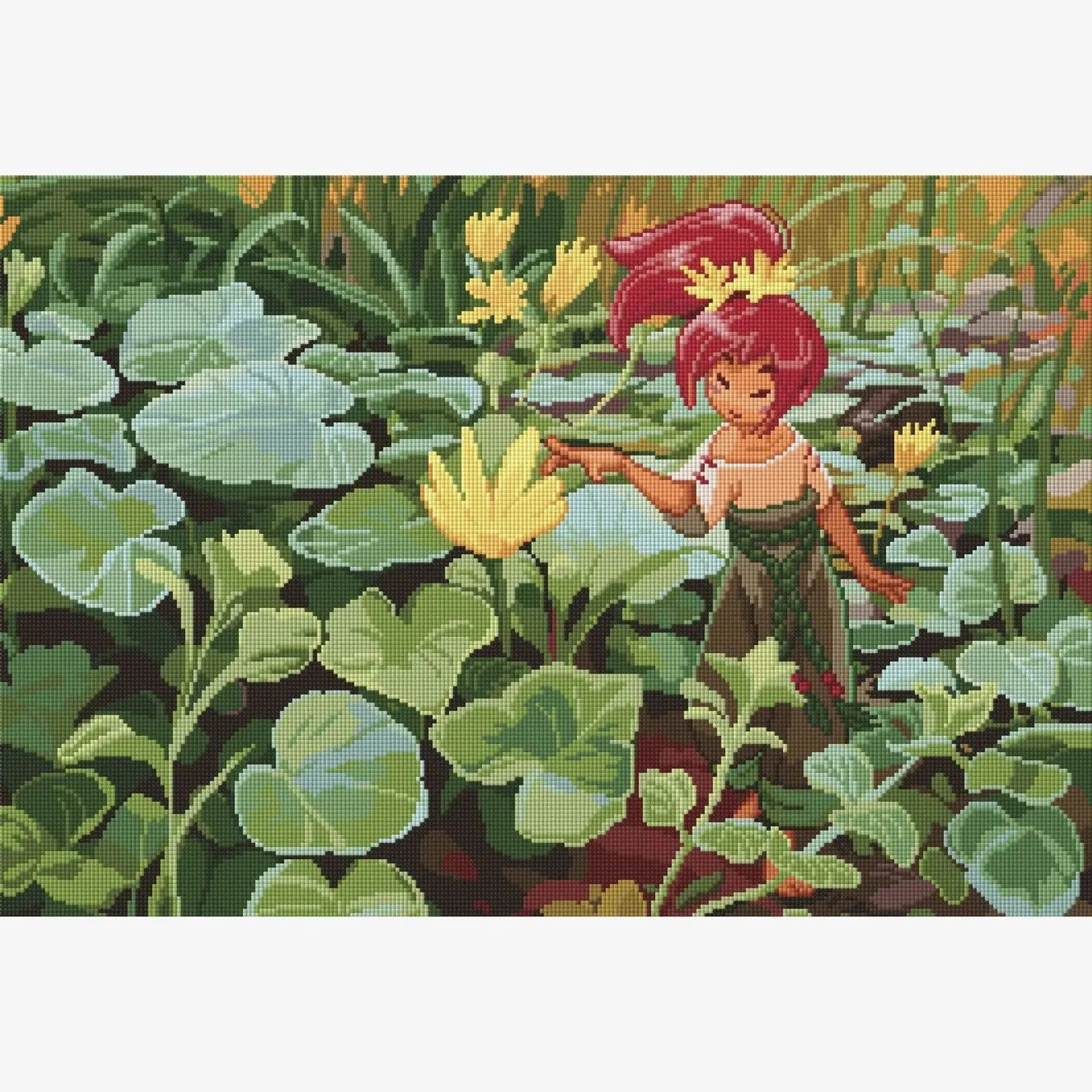 ARTDOT First Blooms pastorale diamond painting vierkant 47,5x70 cm