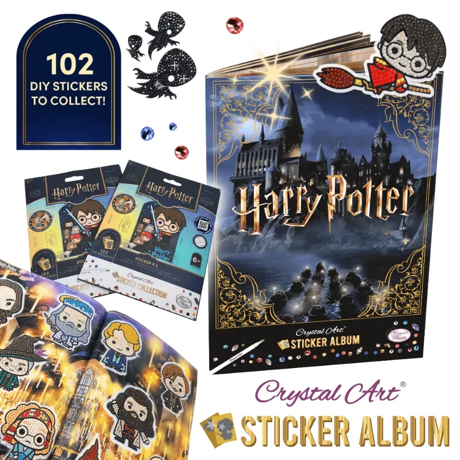 Craft Buddy Crystal Art Harry Potter Sticker Album Starter Pack