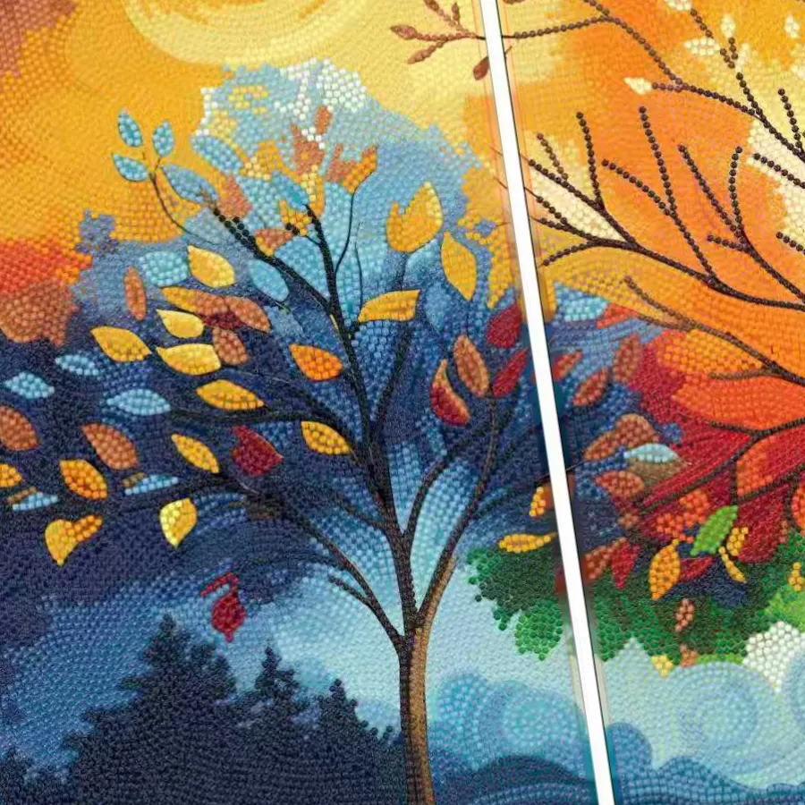 Craft Buddy Crystal Art Autumn Trio drieluik diamond painting herfst