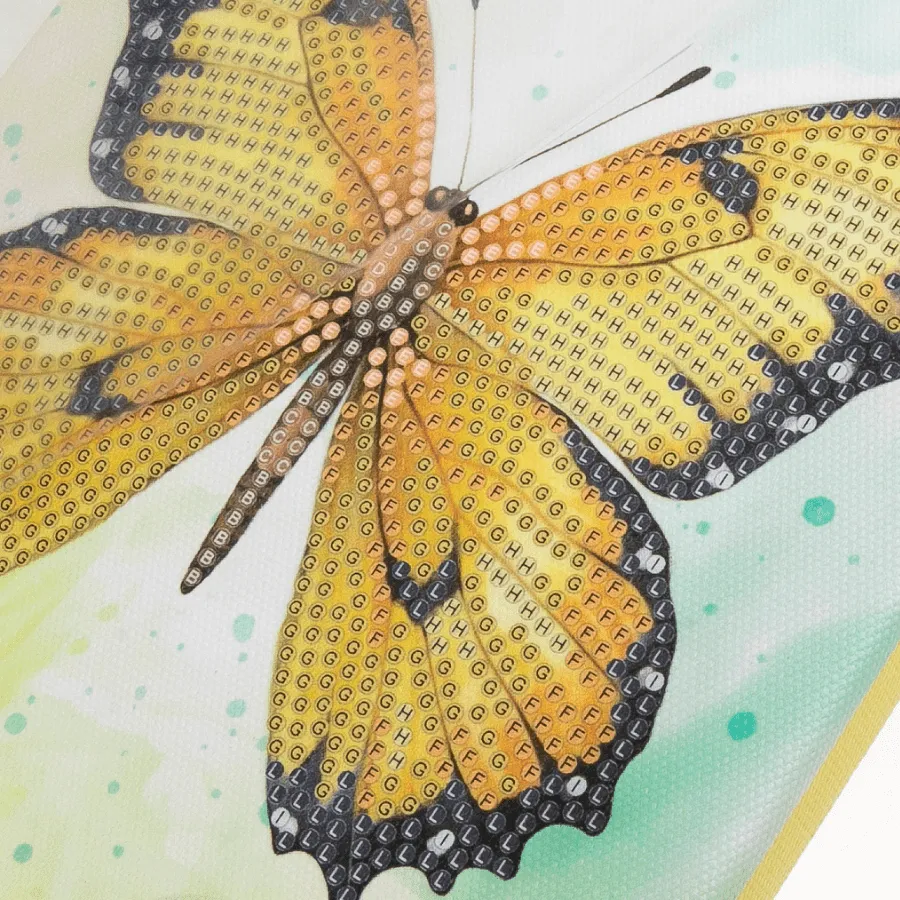 Craft Buddy Crystal Art Butterflies trio canvas 15x20cm vlinder