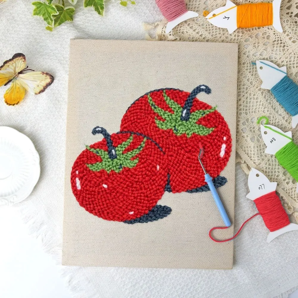 Figured'Art Punch Needle Verse Tomaten borduurpakket 20x30cm