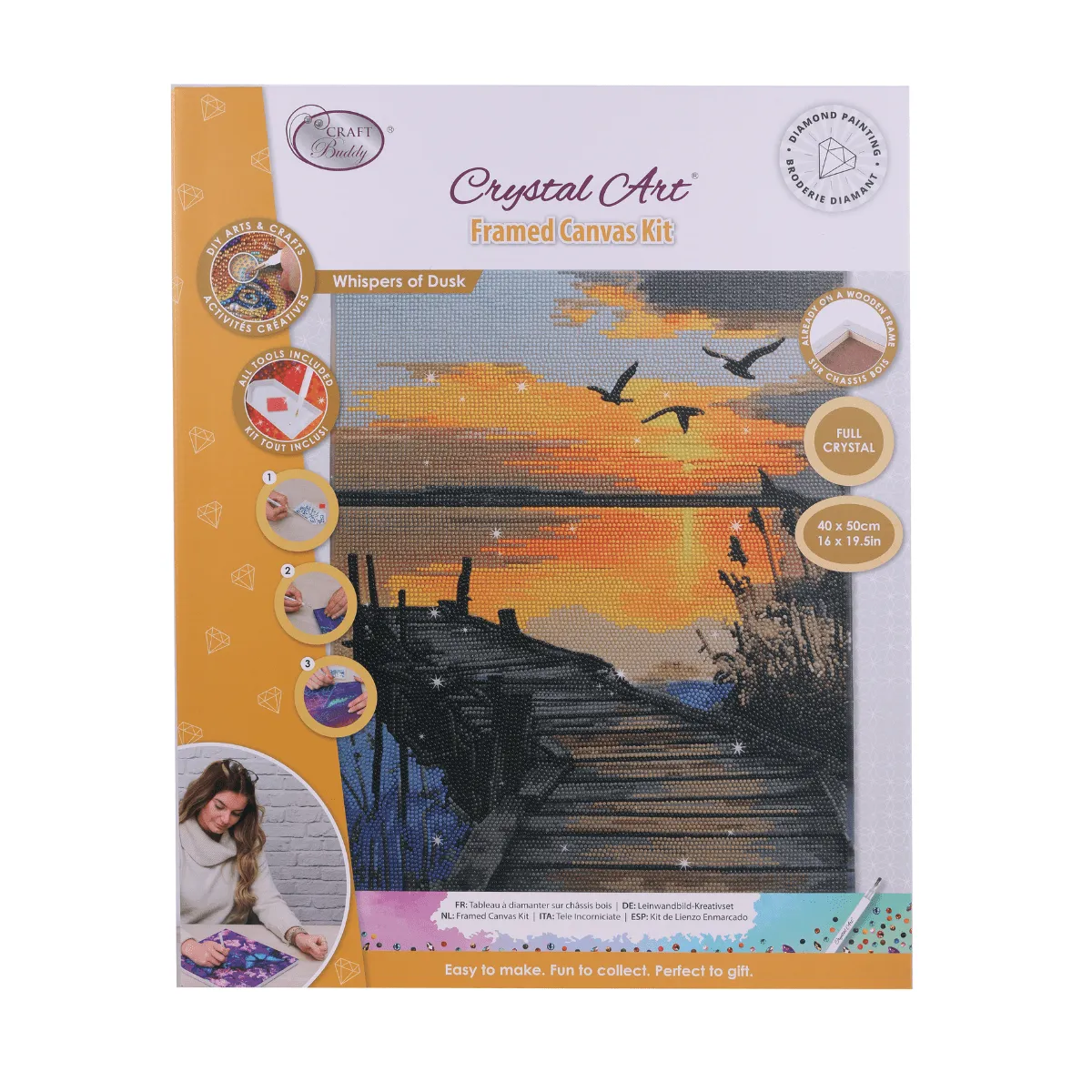 Craft Buddy Crystal Art Whispers of Dusk canvas 40x50 cm