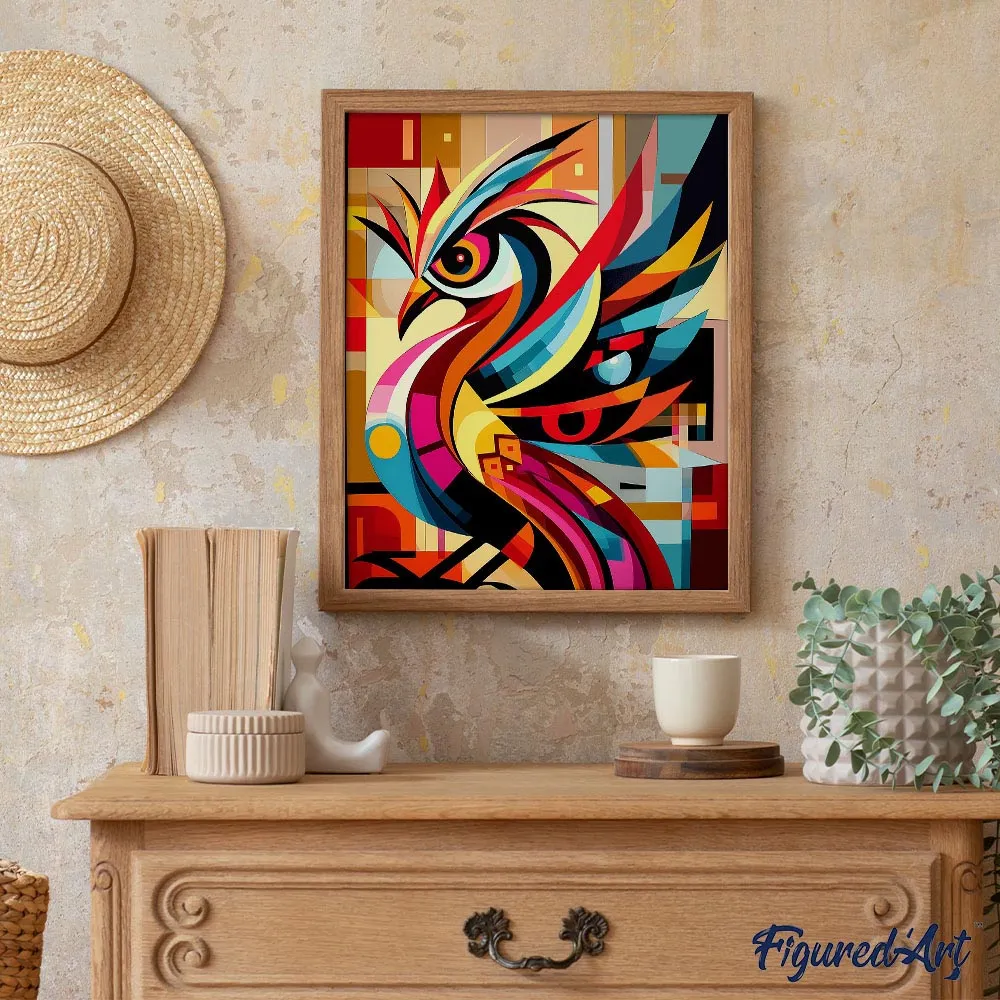 Figured'Art Gedurfd Abstract Vogel schilderen op nummer 40x50 cm