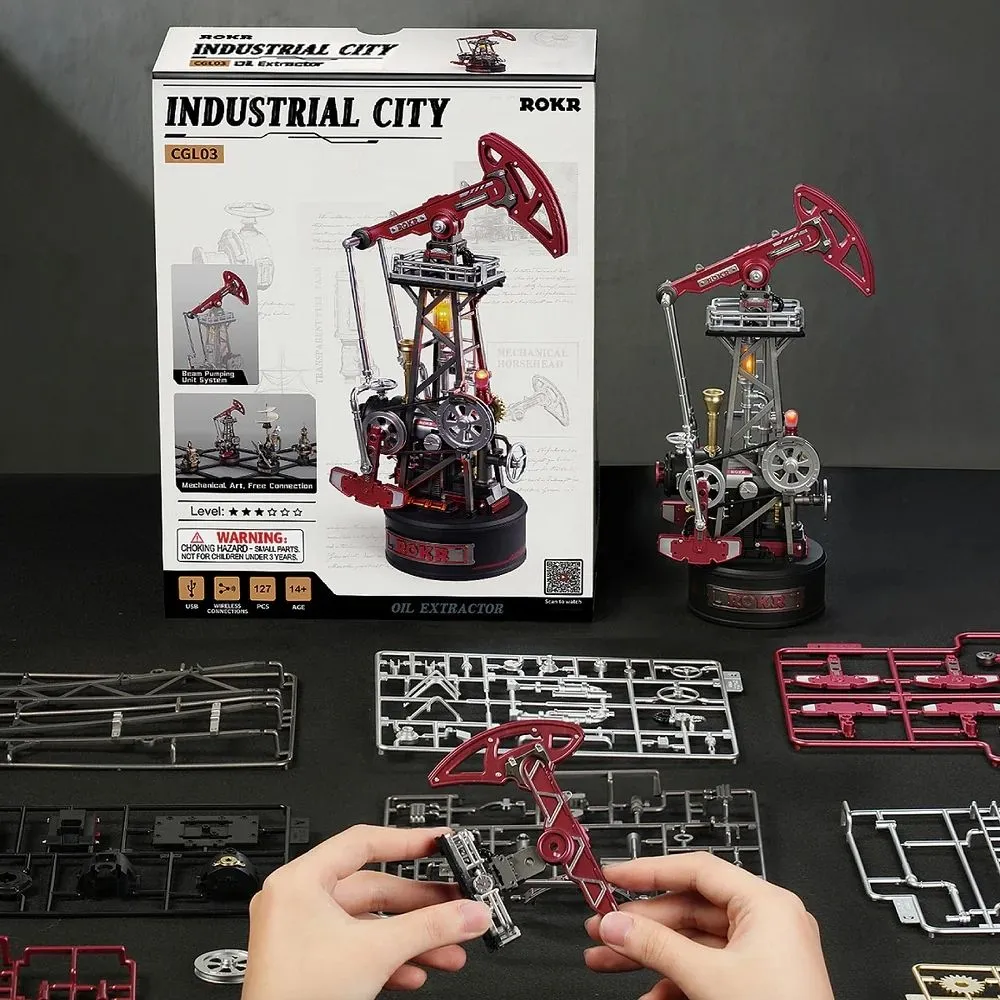 Figured'Art Olie-extractor 3D puzzel 127 stukjes met beweging