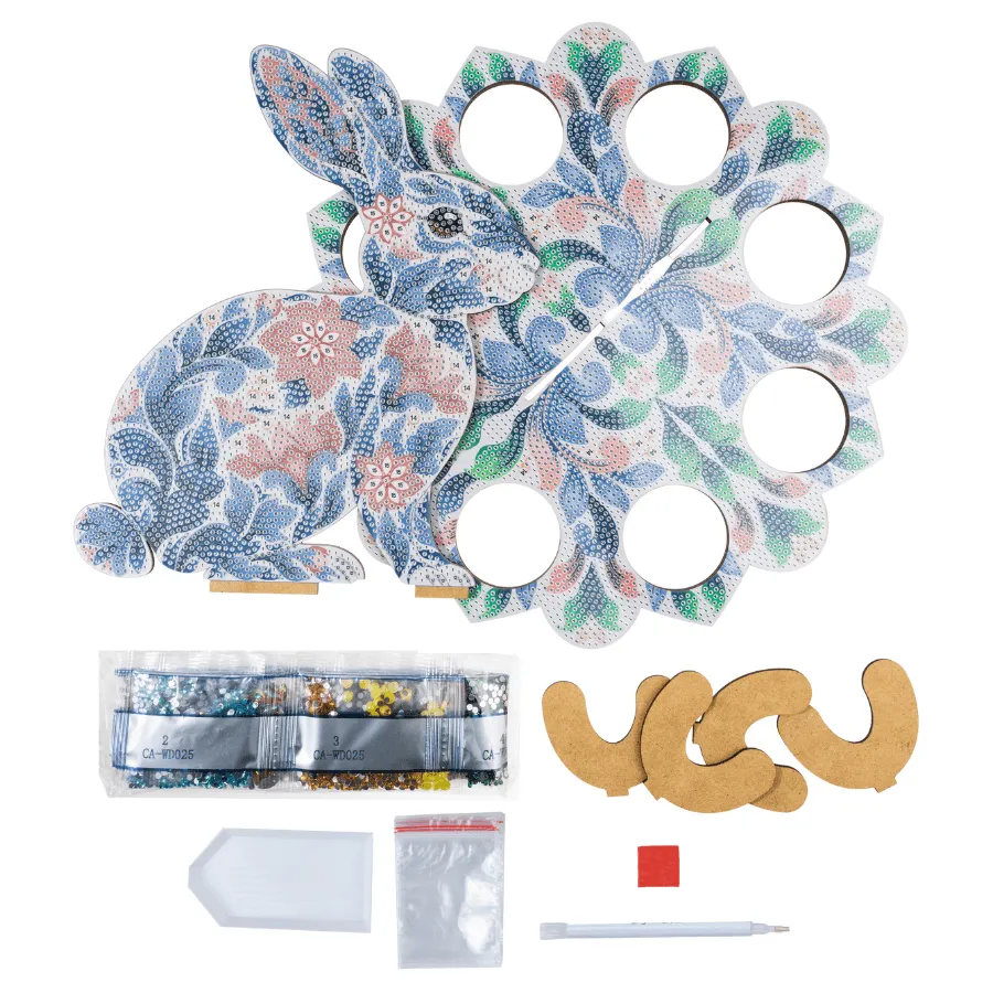 Craft Buddy Crystal Art Easter Bunny Egg Holder eierhouder 8 eieren
