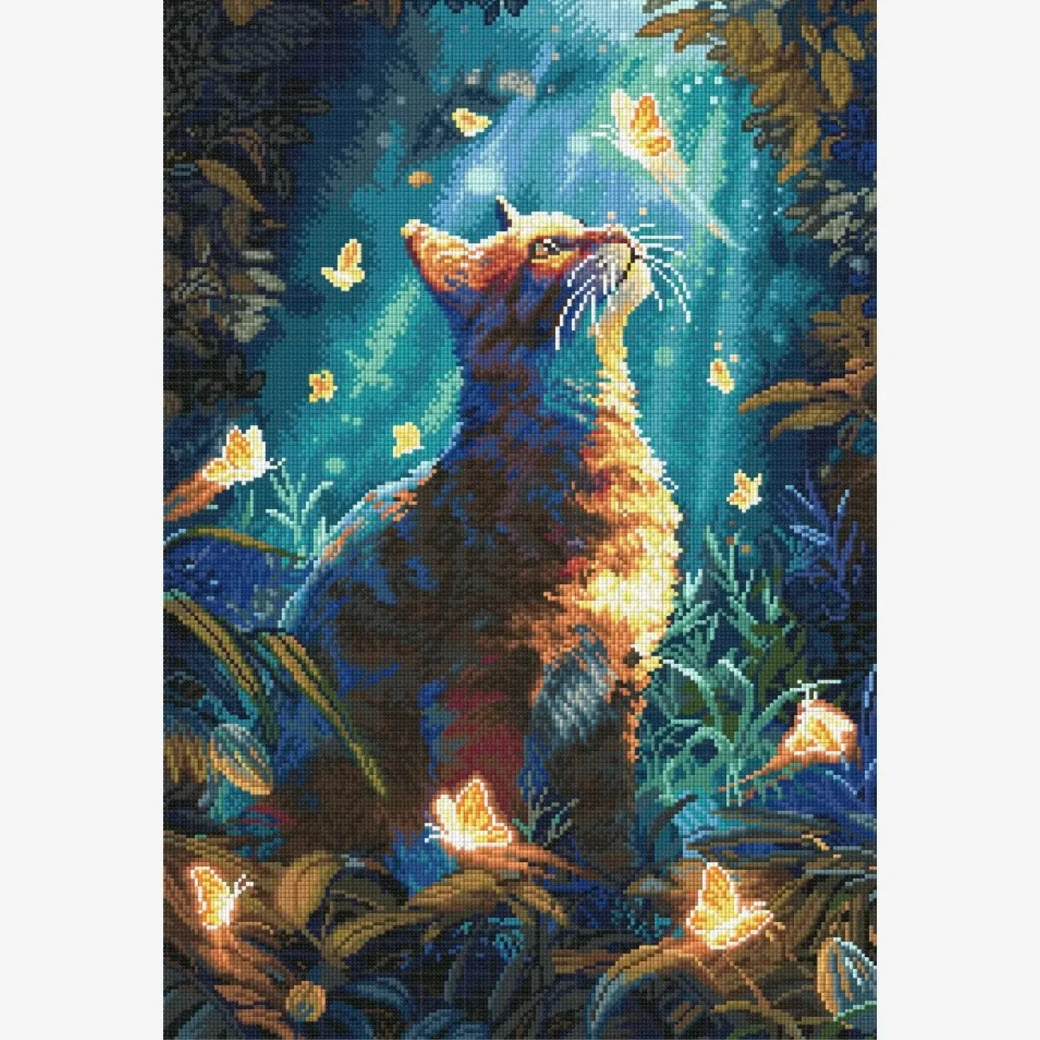 ARTDOT Butterfly Cat diamond painting kat 47,5x70cm vierkant