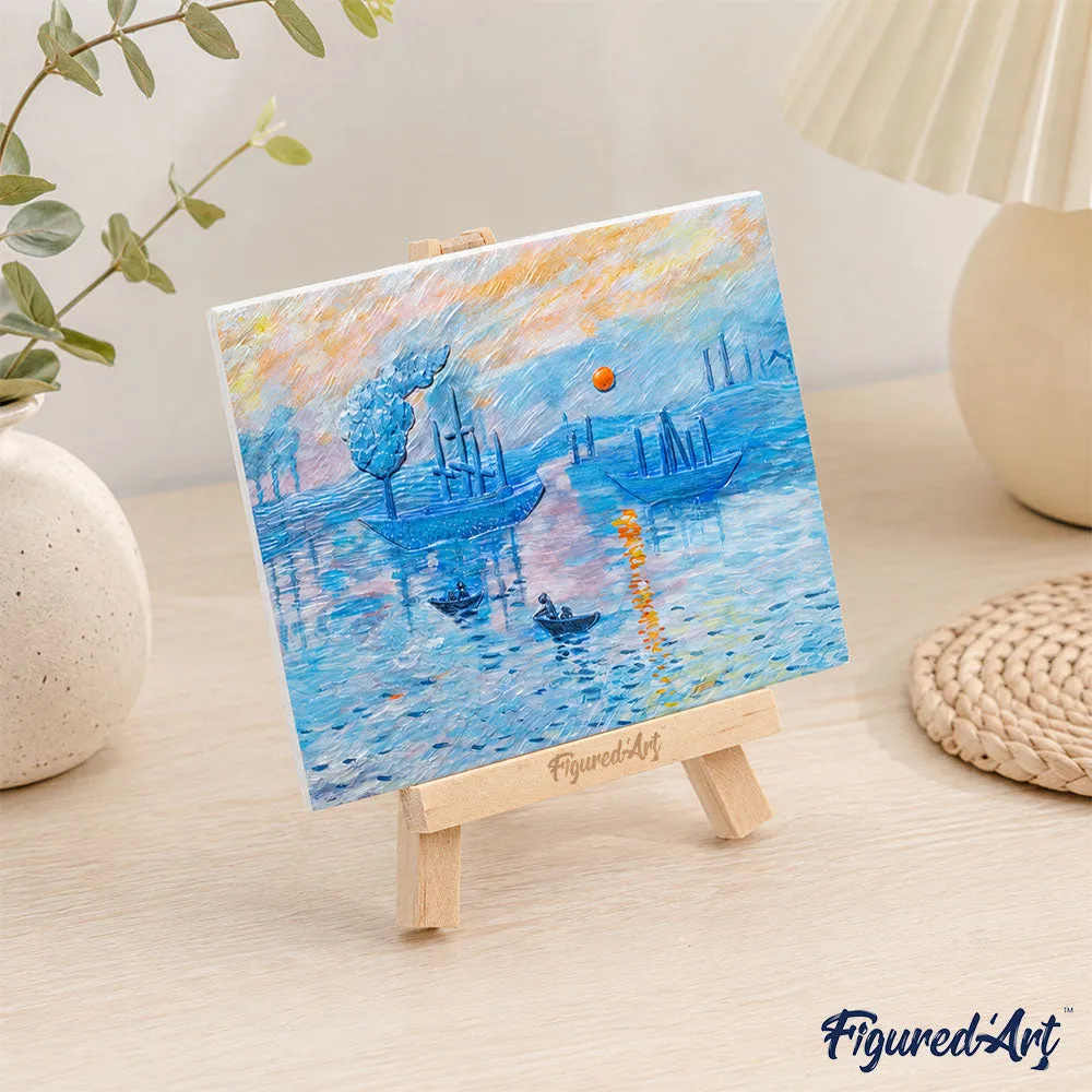 Figured'Art Monet Impressie zonsopgang 3D schilderij 13.5x10.5cm