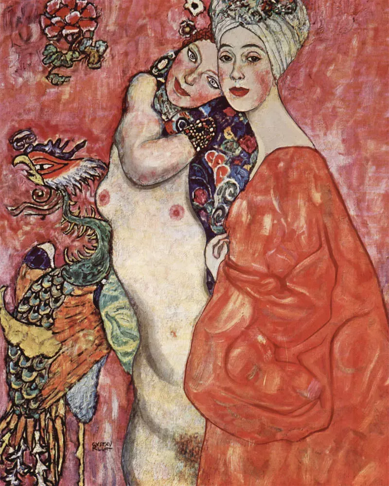 Figured'Art De vriendinnen Klimt diamond painting 40x50cm vierkant