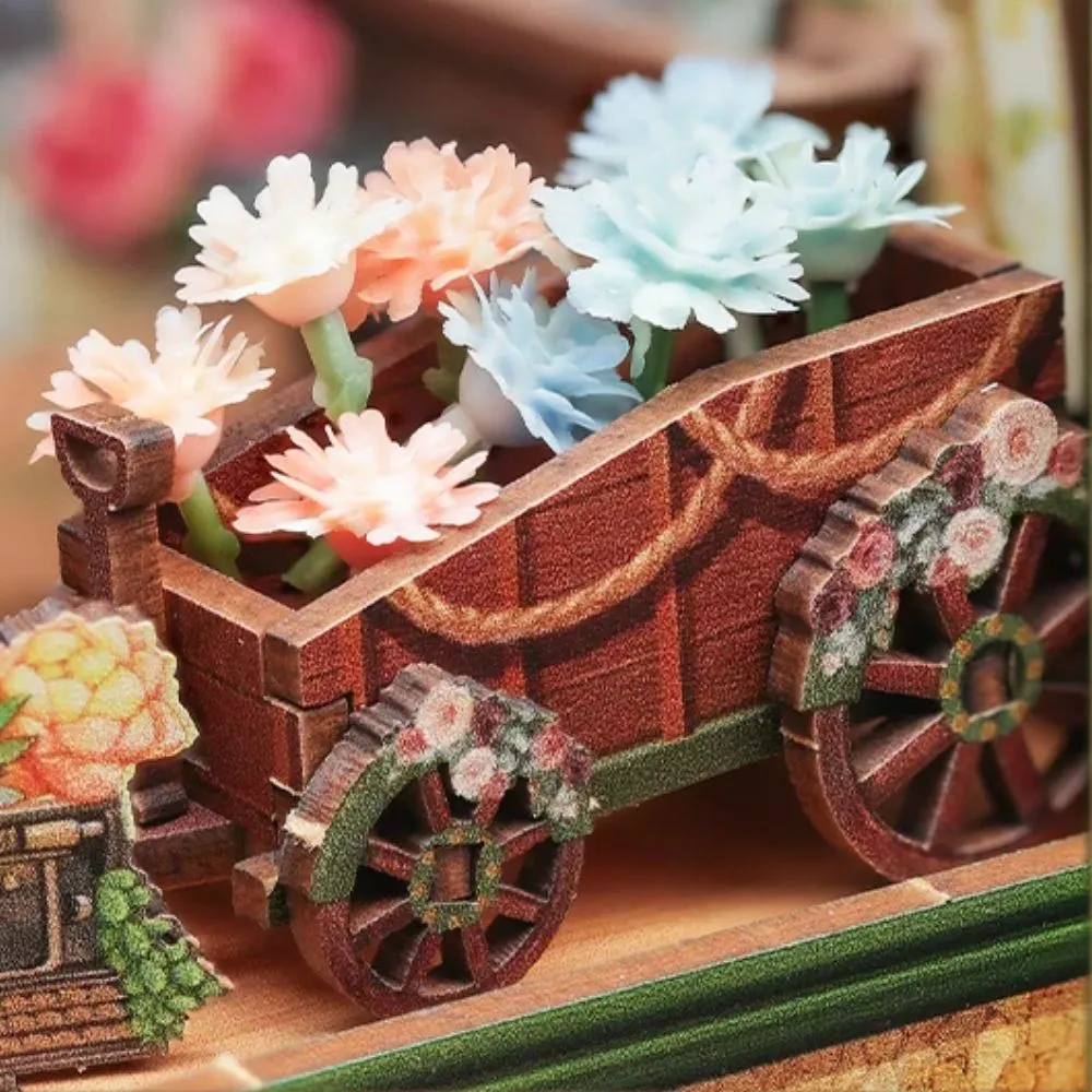 Figured'Art Bloemenwinkel Blossom miniatuurhuisje 17x13x21 cm led