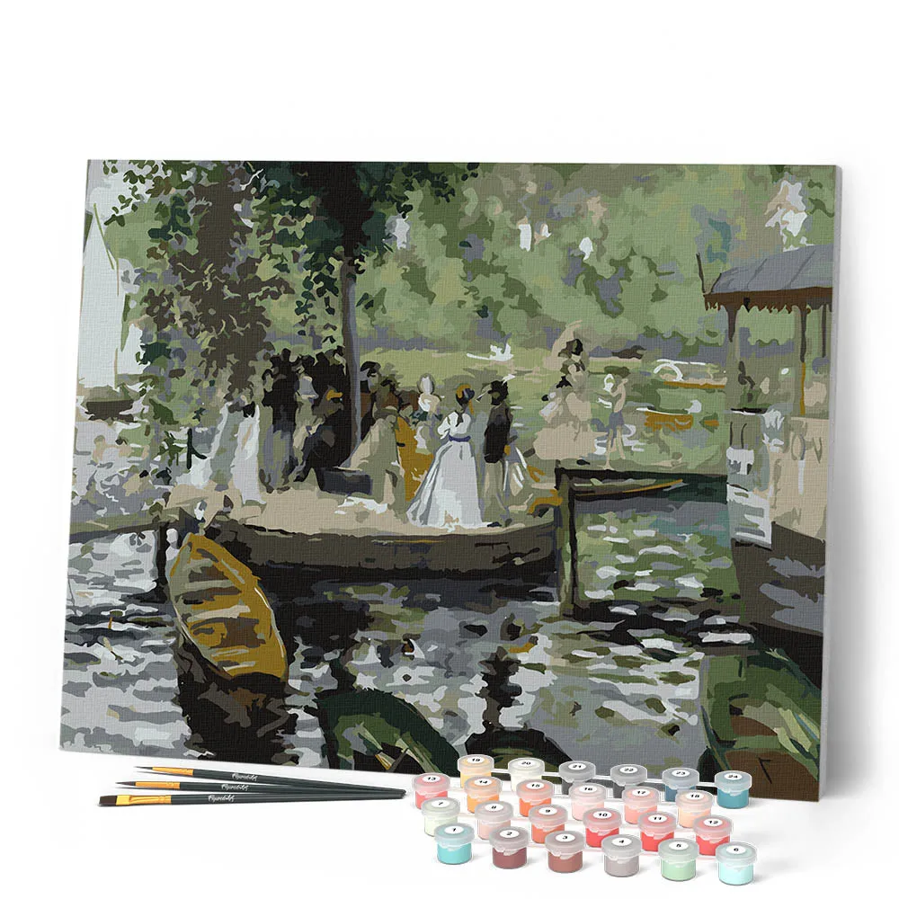 Figured'Art La Grenouillère Renoir schilderen op nummer 40x50 cm